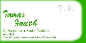 tamas hauth business card